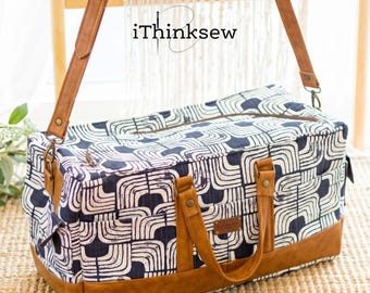 Naaipatroon voor de Remi reistas (PDF) | Tutorial voor een grote reistas | DIY weekendtas | Naaipatroon voor een overnachtingstas