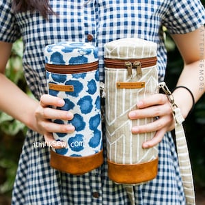 Edith Tumbler and Camera Lens Bag (5 Sizes) PDF Sewing Pattern