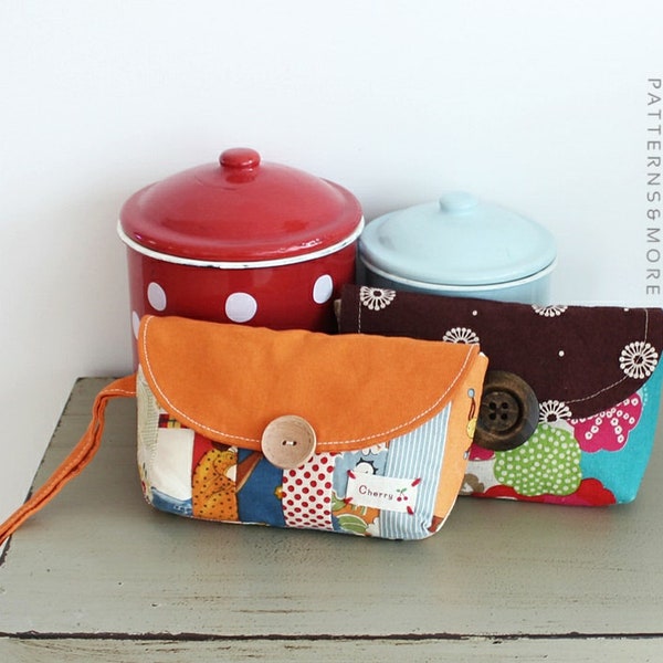 Caroline Clutch / Cosmetic Pouch PDF Sewing Pattern, easy sewing pattern