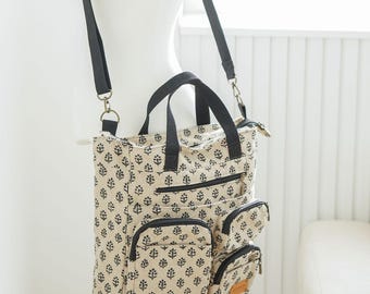 Mae Tote Bag Pattern PDF | Multi Pocket Crossbody Sewing Pattern | Unisex Messenger Bag DIY | Zippered Shoulder Bag | Digital Downlo