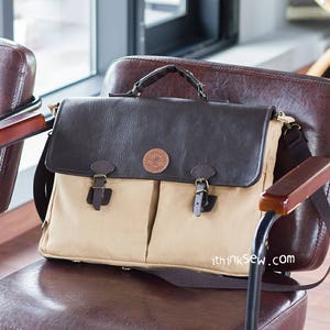 Patrón de costura en PDF de bolso para portátil Samuel, maletín, portadocumentos