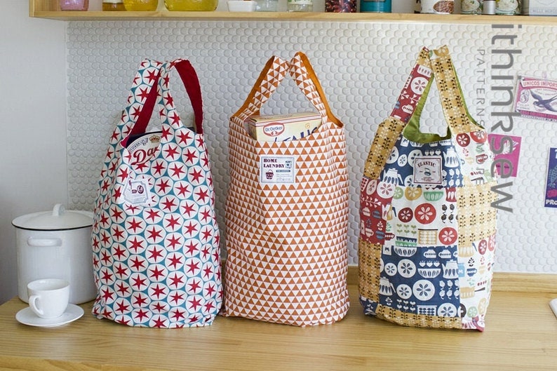 Vanessa Market Bag PDF Sewing Pattern - simple Bag, Shopping, reusable bag, easy bag pattern 