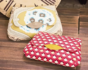 Flores Clutch PDF Sewing Pattern, clutch bag, easy sewing pattern