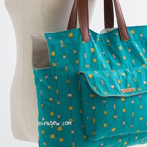 Lola Tote Bag PDF Sewing Pattern 2 Sizes Easy Bag Pattern - Etsy