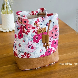 Natalie Cosmetic Bucket Pouch PDF Sewing Pattern