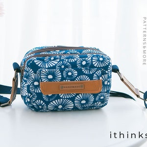 2 Compartments Jaylen Mini Camera Bag PDF Pattern, small camera bag pattern