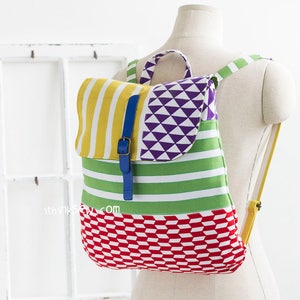Makenna Backpack PDF Sewing Pattern, school bag pattern