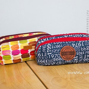 Ann Pencil Case PDF Sewing Pattern, easy sewing pattern