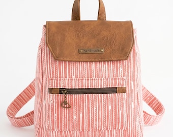 Oakley Mini Backpack Sewing Pattern | Casual Everyday Rucksack PDF | Small Canvas Daypack DIY | Leather Flap Bag Template | Oakley Backpack