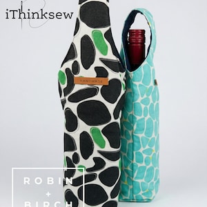 Wine Bag Sewing Pattern PDF | Reusable Fabric Gift Bag Tutorial | DIY Water Bottle Carrier | Sustainable Wrapping | Easy DIY for Beginners