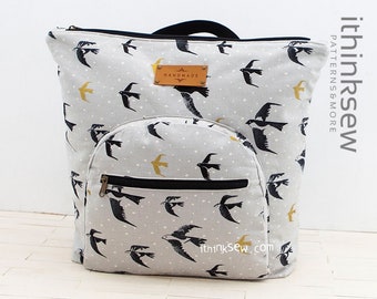 Patrón de costura en PDF de la mochila Brendan, patrón de mochila fácil