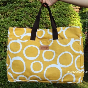 Kitsilano Picnic Bag PDF Sewing Pattern with Video Instruction, easy sawing pattern