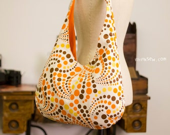 The Marsha Bag PDF Sewing Pattern, hobo bag, easy sewing pattern