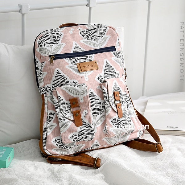 Trish Laptop Backpack PDF Sewing Pattern, school backpack pattern