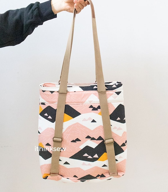 DIY Convertible Backpack Tote Bag Free Sewing Pattern