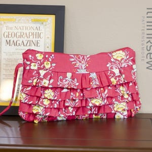 Leona Ruffled 2 Zipper Pouches PDF Sewing Pattern