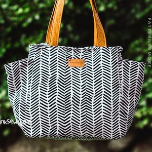 Noel Bag 4 Sizes PDF Sewing Pattern, tote bag, market bag