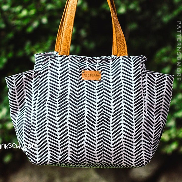 Noel Bag 4 Sizes PDF Sewing Pattern, tote bag, market bag