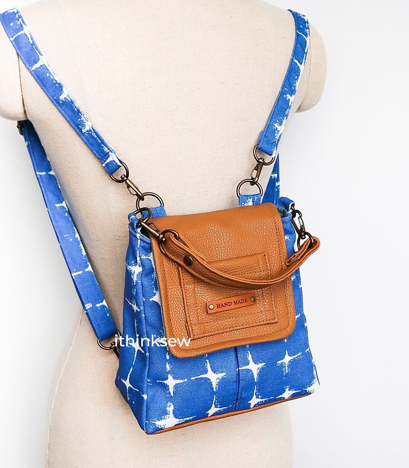 Small Rucksack With Pattern Mini Backpack Sewing Pattern | PDF Convertible Bag Tutorial | DIY Small ...