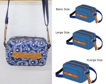 3 SIZE - 2Compartments Jaylen Mini Camera Bag PDF Pattern, pouch, travel bag