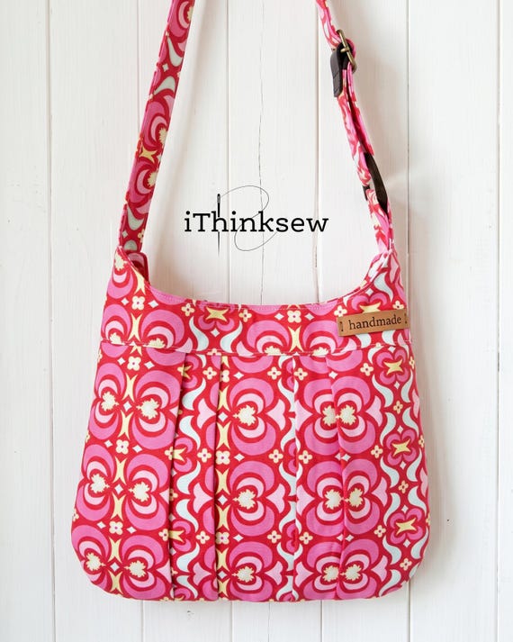 Rachel Retro Crossbody Bag Sewing Pattern | Pleated Hobo Purse PDF