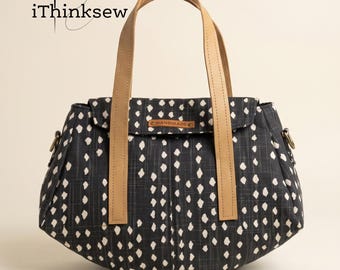 Triangular Crossbody Bag Sewing Pattern PDF | Amie Modern Handbag DIY Tutorial | Leather Strap Purse Craft | Everyday Bag for Sewists