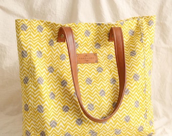 Tote Bag Sewing Pattern PDF | Easy Shoulder Bag Tutorial | DIY Medium Canvas Bag | Laptop Tote Pattern | Ramona Bag Printable Template