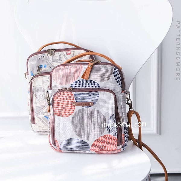 Harlow Zip Down Card Pocket Cross Bag PDF Sewing Pattern