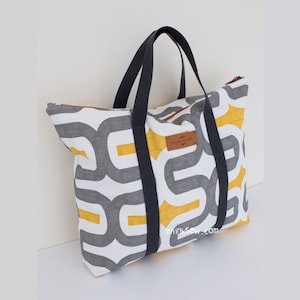 Junious Tote Bag PDF Sewing Pattern, market bag, travel bag