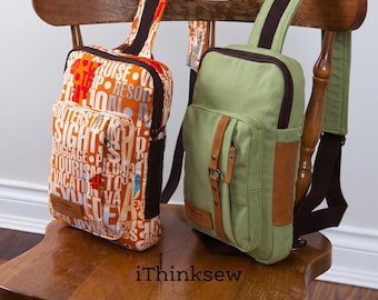 Crossbody Sling Bag Pattern | PDF Sewing Pattern for Unisex Bag | DIY Everyday Backpack Tutorial | Kenzie Sling Bag Project