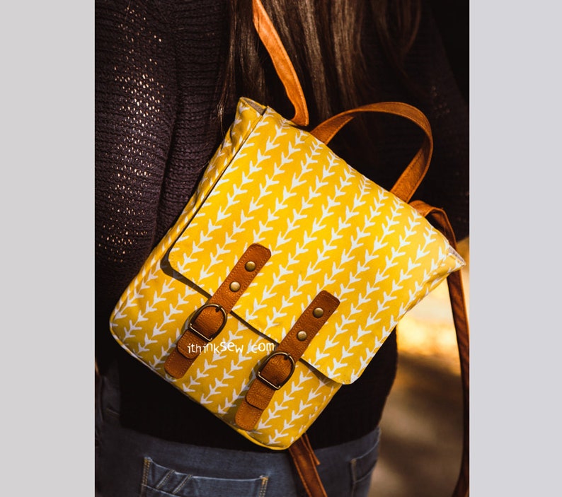 Small Rucksack With Pattern Small Backpack Sewing Pattern | Canvas Satchel PDF Pattern | DIY ...