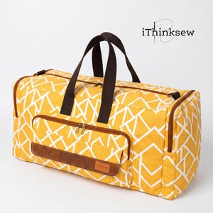 Travel Duffle Bag Sewing Pattern PDF | Large Weekender Bag Tutorial | DIY Overnight Luggage | Printable A4 Bag Pattern | Mylie Duffle Bag