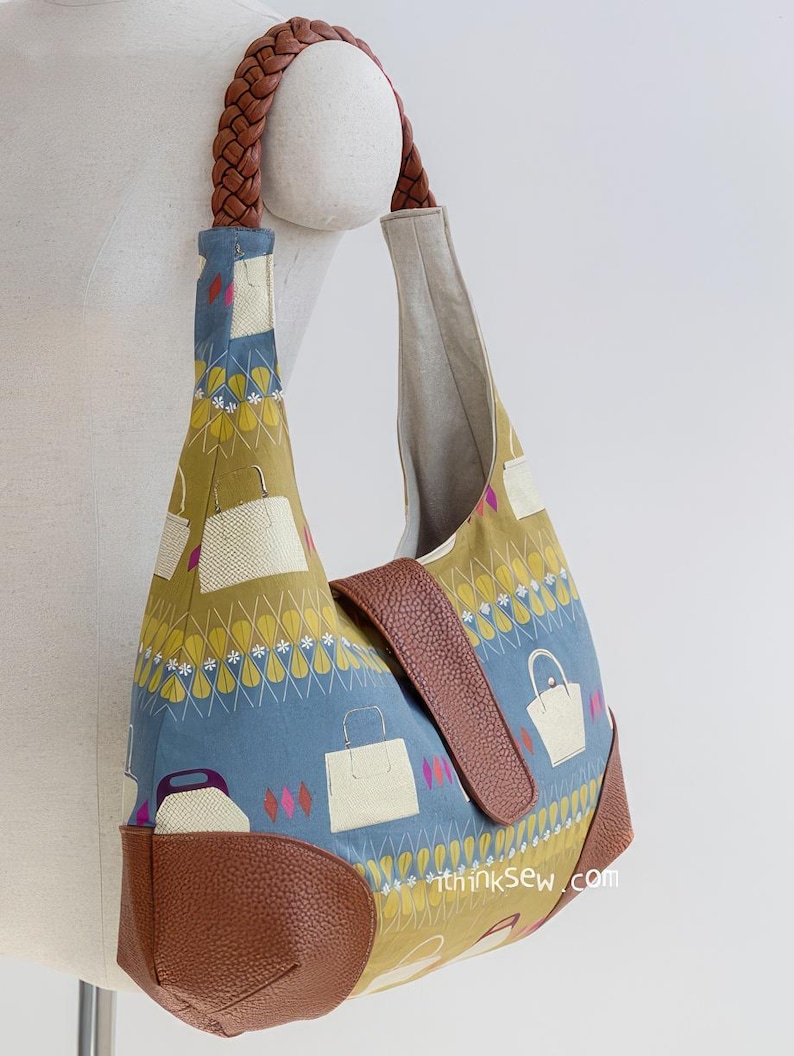 Hobo Bag Sewing Pattern PDF | Sarah Slouchy Shoulder Bag Tutorial ...