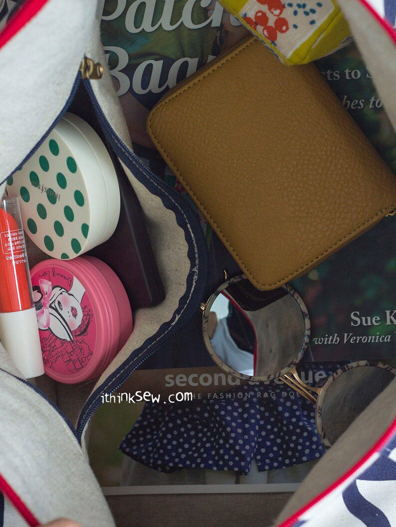 Wzór do szycia torby podróżnej Courtney Duffle Bag w formacie PDF, mała torba w kształcie beczki zdjęcie 4