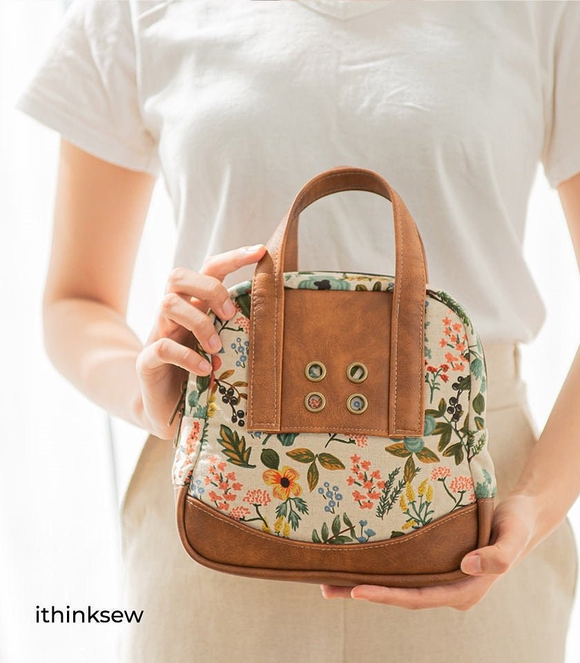 Nile Mini Bag Sewing Pattern | Small Boston Bag PDF Tutorial | DIY Top ...