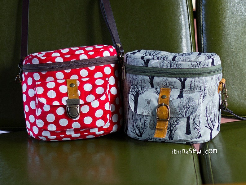 Nicky Camera Bag PDF Sewing Pattern with FREE Camera Strap pattern image 2