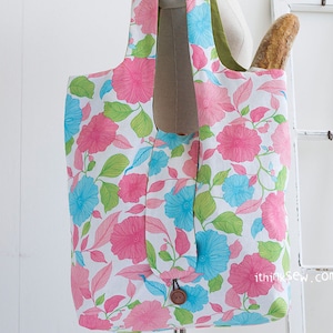 Patron de couture PDF Sac de marché pliable Grace, patron de couture facile