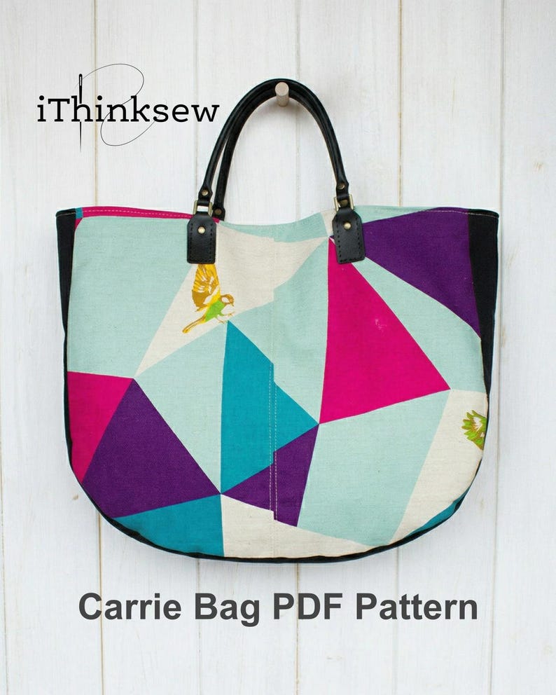 Tote Bag PDF Sewing Pattern | Easy Round Handbag Tutorial | Beginner ...