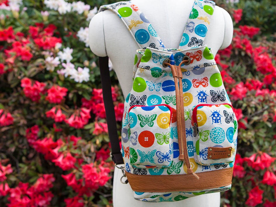 Loren Bucket Backpack Sewing Pattern PDF | Drawstring Rucksack Tutorial ...