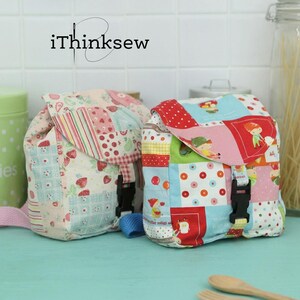 Baby Backpack Sewing Pattern | Toddler Bag PDF Tutorial | DIY Kids Mini Rucksack | Beginner Patchwork Bag Craft | Edan Baby Accessory