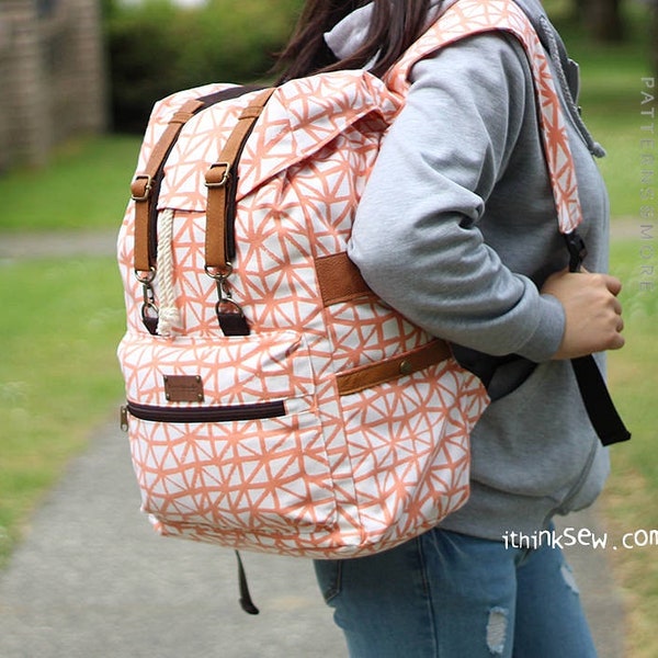 Ralph Backpack PDF Sewing Pattern, travel bag, school backpack