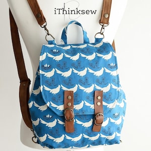 Petra Backpack Sewing Pattern | Medium Everyday Rucksack PDF Tutorial | DIY Flap Bag  | Bookbag Download | Backpack Maker Project