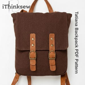 Cartamodello per zainetto piccolo / Cartamodello PDF per borsa a tracolla in tela / Tutorial per zaino fai da te / Mini zaino per tutti i giorni per principianti esperti