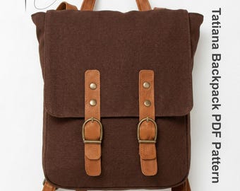 Small Backpack Sewing Pattern | Canvas Satchel PDF Pattern | DIY Rucksack Bag Tutorial | Mini Everyday Backpack for Confident Beginners