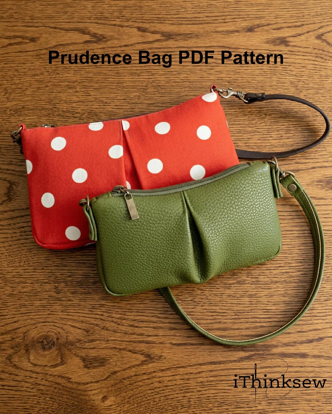 Mini Baguette Bag PDF Sewing Pattern | 2 Sizes Small Pleated Purse ...