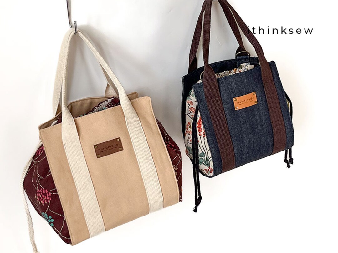 2 Sizes Christabel Drawstring Bag PDF Sewing Pattern - Etsy