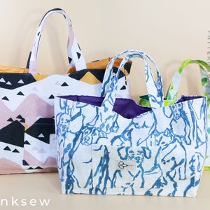 Dion Market Bags and Organizers PDF Pattern (3 Sizes), easy bag pattern