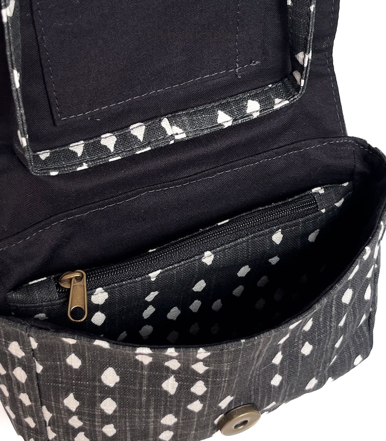 Judy Wallet Bag PDF Sewing Pattern | Crossbody Wallet Bag Pattern | Small Built-in Wallet Purse Tutorial | DIY Compact Messenger Bag image 3