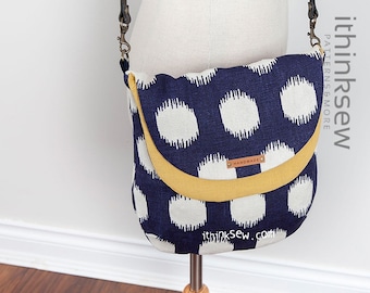 Bethan Fold-over Bag PDF Sewing Pattern, easy sewing pattern
