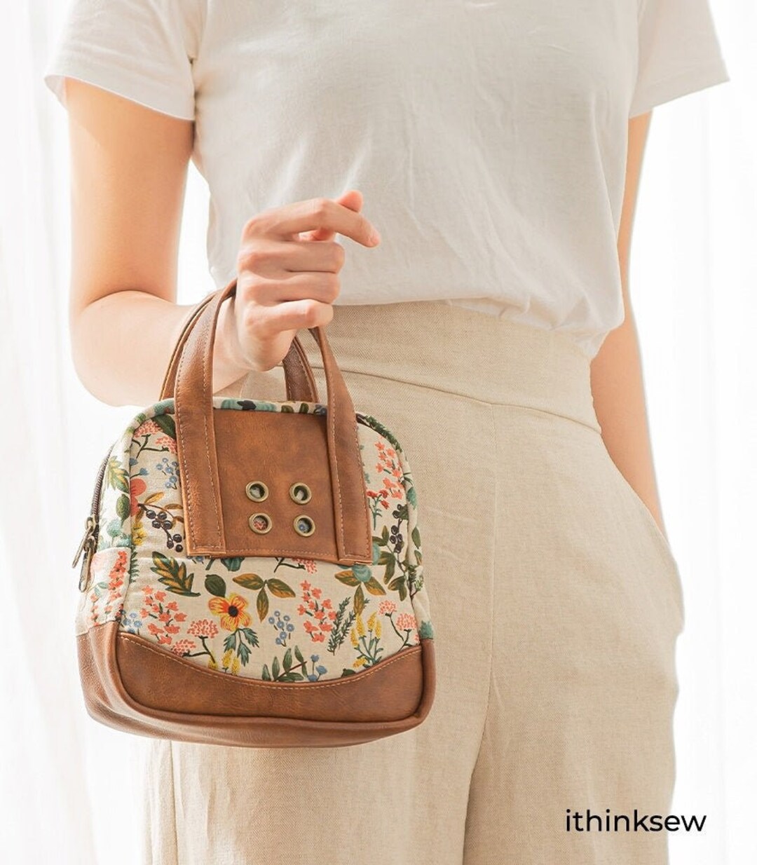 Nile Mini Bag Sewing Pattern | Small Boston Bag PDF Tutorial | DIY Top ...